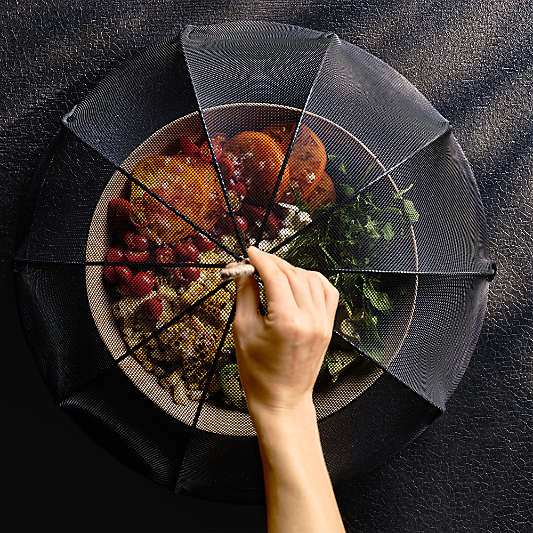 Black Mesh 18" Round Food Cover
