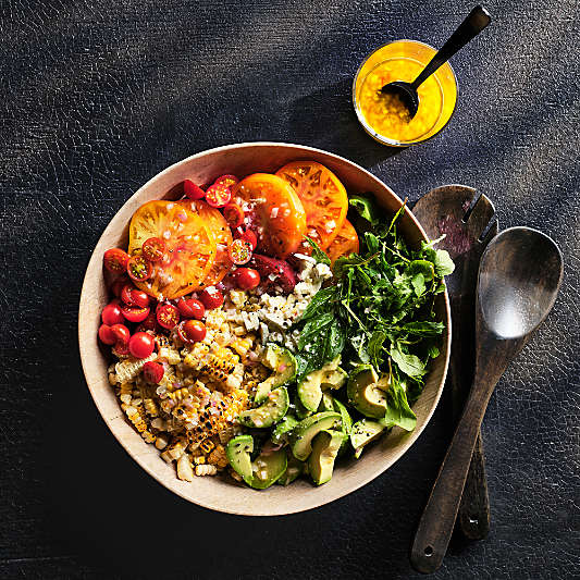 Faux Bois Melamine Serving Bowl