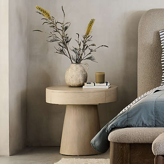 Willy 24" Whitewashed Wood Nightstand by Leanne Ford