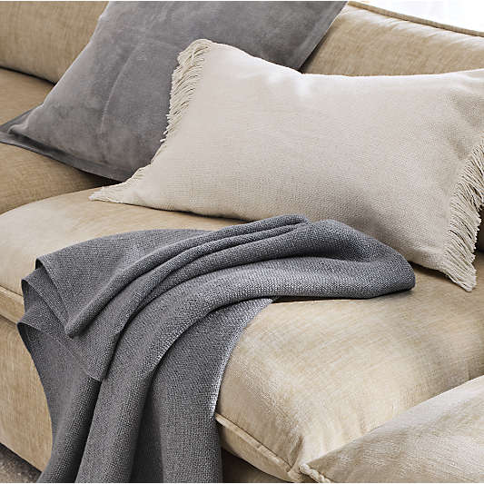 Casual Textured Fringe Throw Pillows