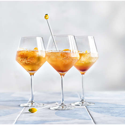 Lemon Icon Glass Drink Stirrers, Set of 4