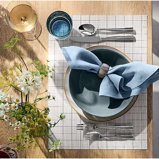 Marin Slate Blue Stoneware Low Bowl