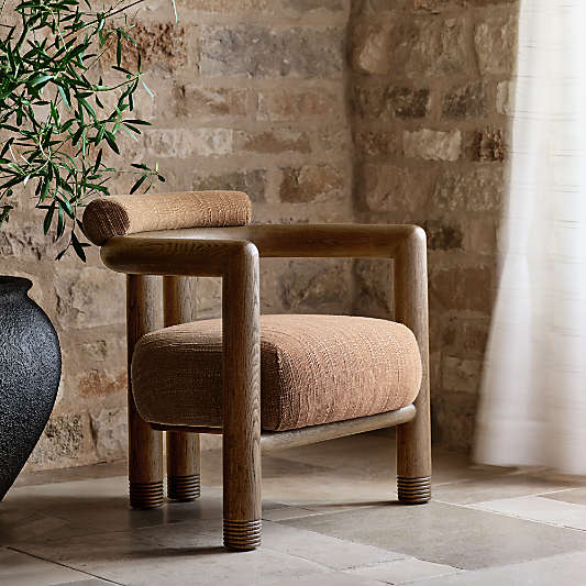 Porto Wood Frame Accent Chair