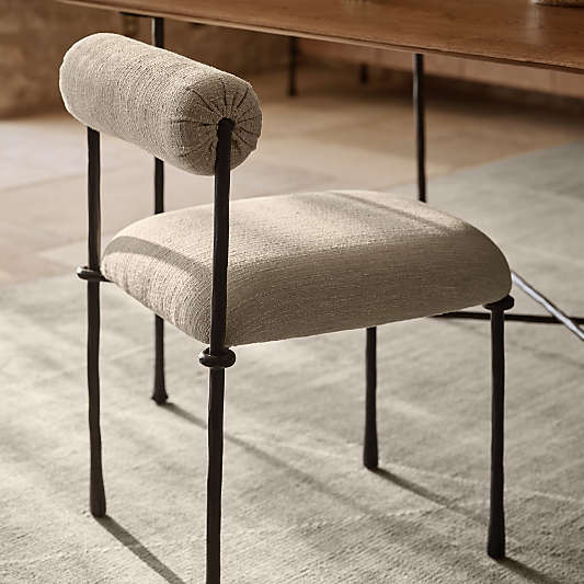 Brussels Metal Upholstered Dining Side Chair