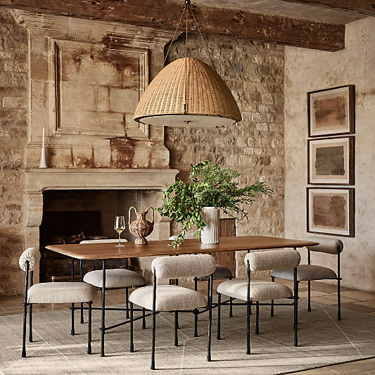 Brussels 88" Solid Oak Wood Dining Table