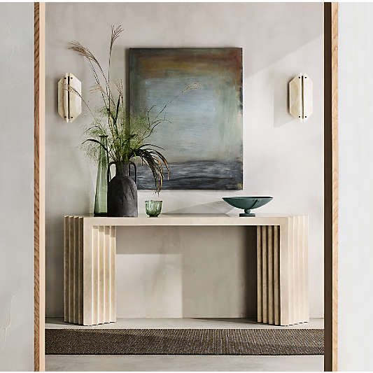 Vivien Onyx Cream Stone Wall Sconce Light