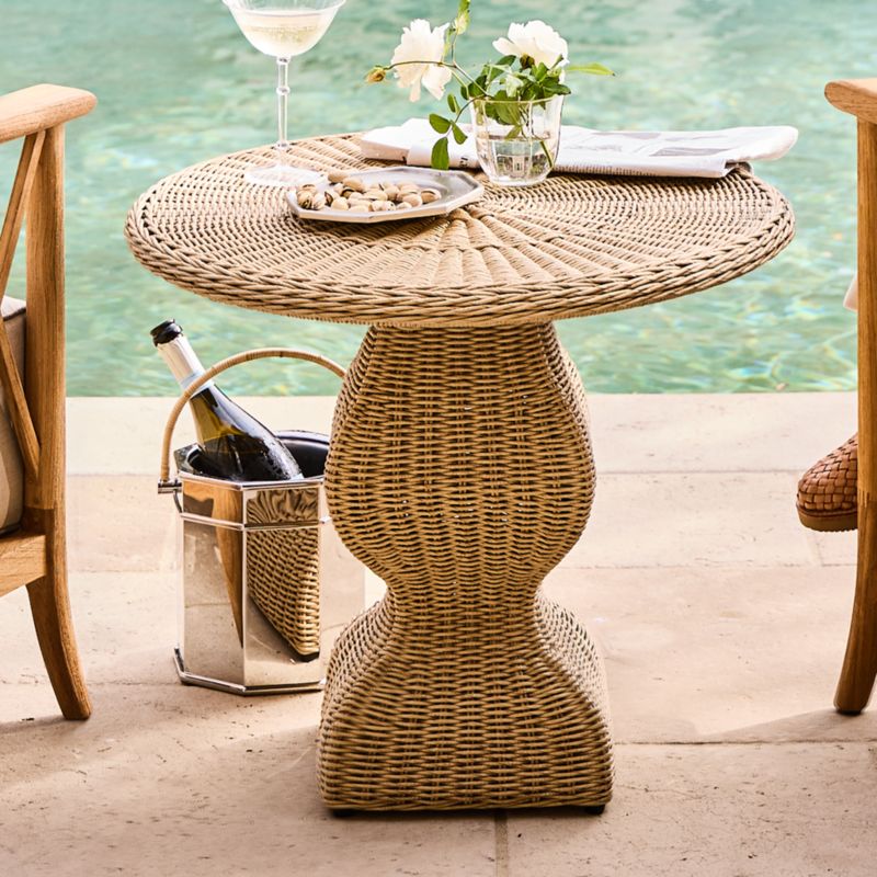 The Felix Wicker Outdoor Side Table by Jake Arnold