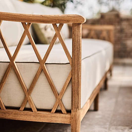 The Hartford 90" Wood Outdoor Sofa by Jake Arnold