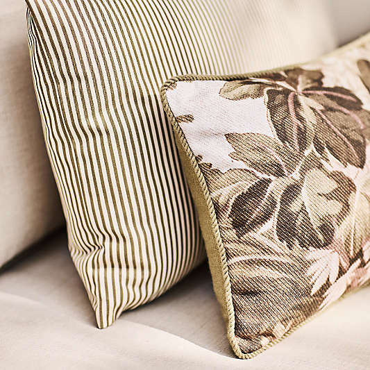 Harrow Dark Olive Green Outdoor Throw Pillows by Jake Arnold