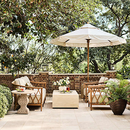 The Hartford 90" Wood Outdoor Sofa by Jake Arnold