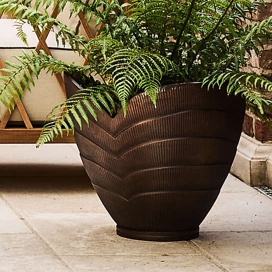 Hackney Bronze Metal Indoor/Outdoor Planters by Jake Arnold