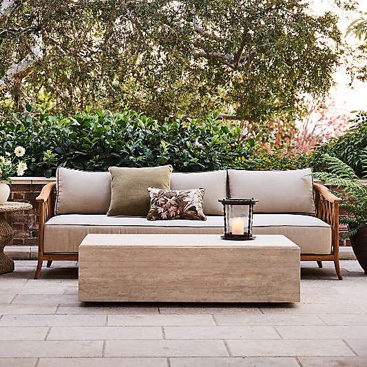 The Hartford 90" Wood Outdoor Sofa by Jake Arnold
