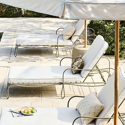 The Harpen Outdoor Metal Chaise Lounge by Jake Arnold