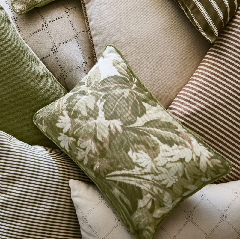 Collins Twill Weave 20"x20" Dark Parsnip Green Outdoor Throw Pillow by Jake Arnold