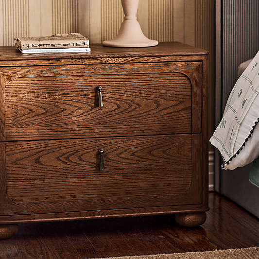 Thurloe 28" Oak Wood Kids Nightstand by Jake Arnold