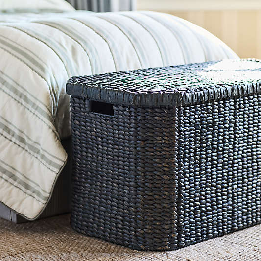 Rudy Rattan Blue Kids Toy Bin by Jake Arnold