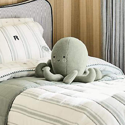 Cooper Green Octopus Pillow by Jake Arnold