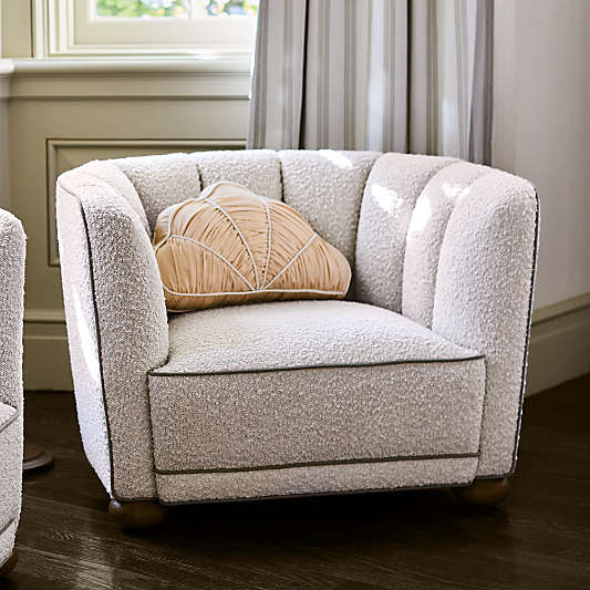 Hatsby Cream Boucle Kids Accent Chair by Jake Arnold