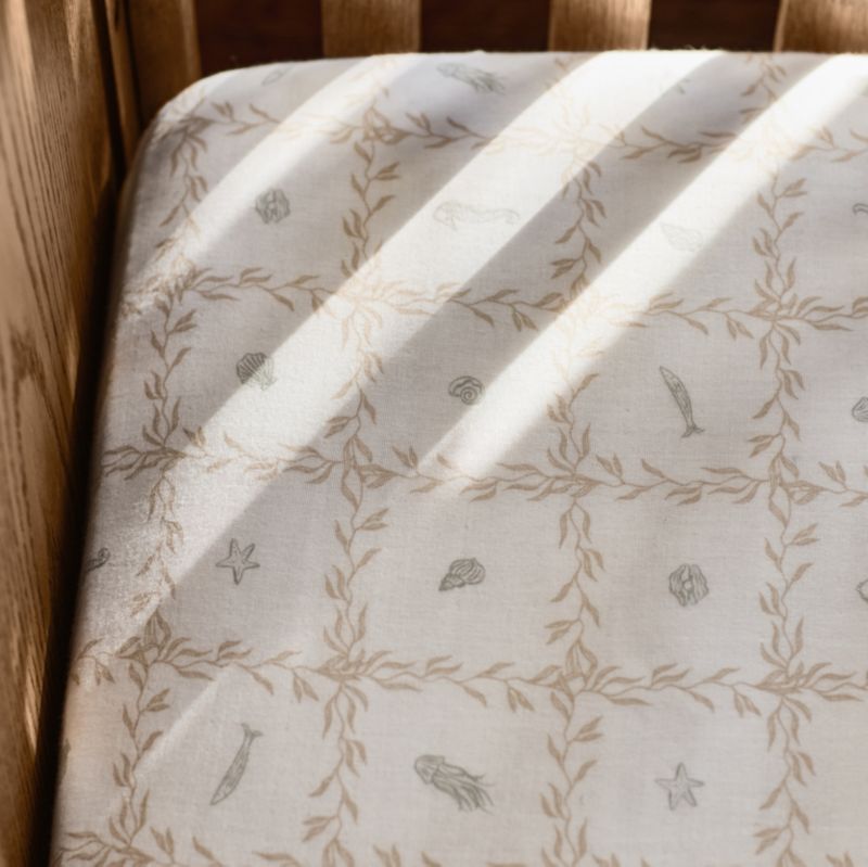 Lulot Green Seasape Supersoft Baby Sheeting by Jake Arnold
