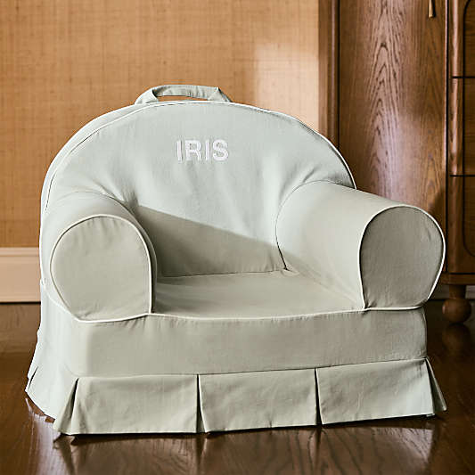 Whittle Beach Glass Green Small Kids Lounge Nod Chair Cover by Jake Arnold