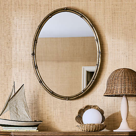 Ivy Cast Metal Bamboo-Style Mirror by Jake Arnold