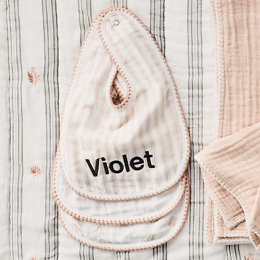 Frankie Pink Baby Bib Set by Jake Arnold