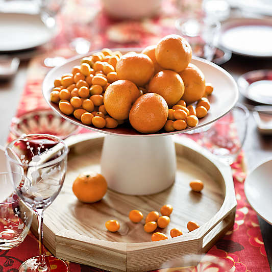 Craft Linen Cream Stoneware Pedestal