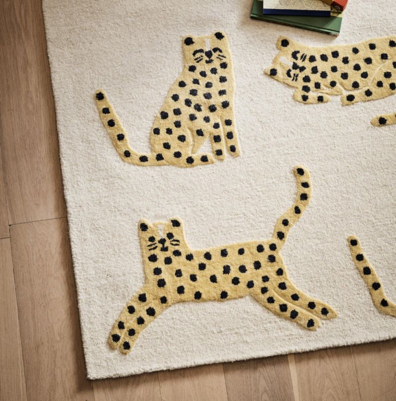 Little Leopards Hand-Tufted Wool Kids Area Rug 5'x8' - image 4 of 7