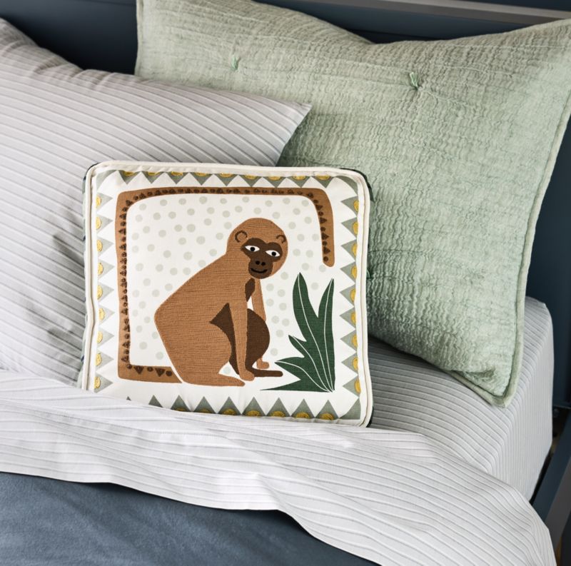 Endangered Animal Majo Monkey Cotton Kids Throw Pillow - image 1 of 5