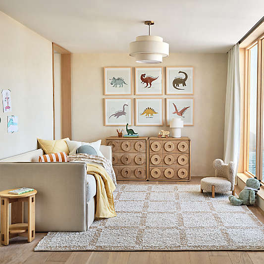 Noa Cream Kids Twin Daybed with Storage and Trundle Bed