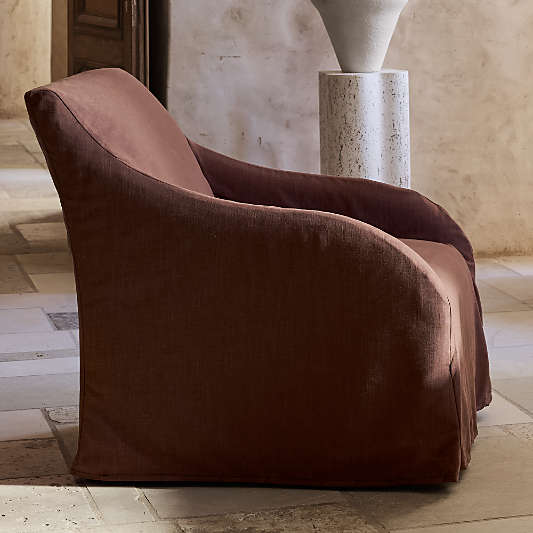 Revello Slipcovered Swivel Accent Chair