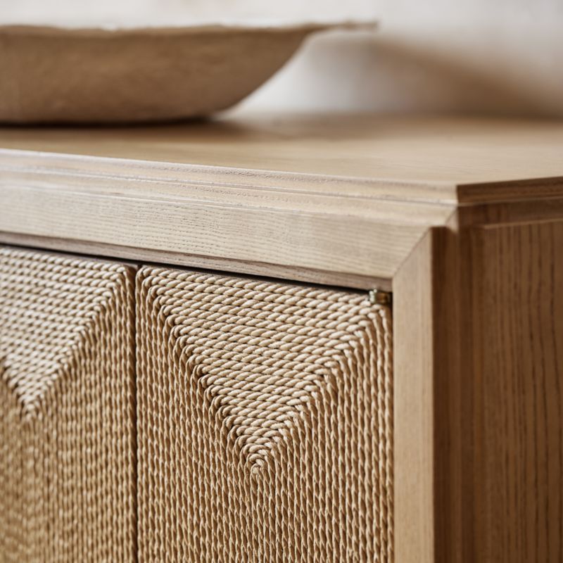 Roseau Natural Wood Sideboard Cabinet - image 3 of 11