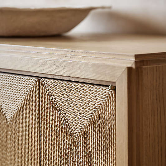 Roseau 69" Natural Wood Credenza