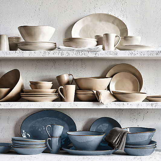 Marin Slate Blue Stoneware Serving Bowl
