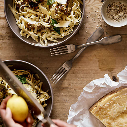 Tour Taupe Porcelain Low Bowl