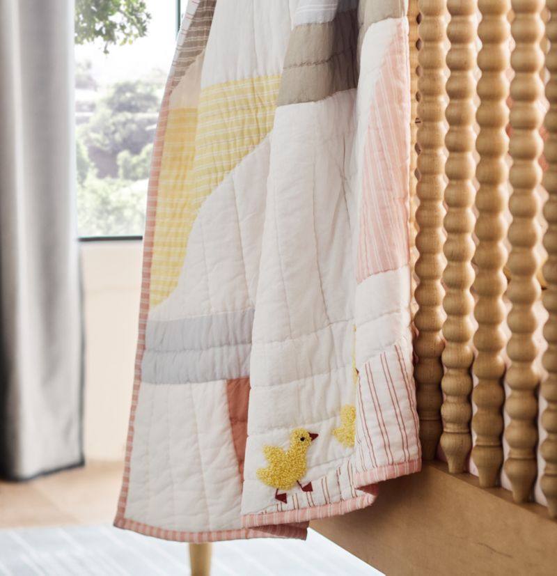 Pata Sunwashed Patchwork Organic Cotton Reversible Baby Crib Quilt - image 1 of 8