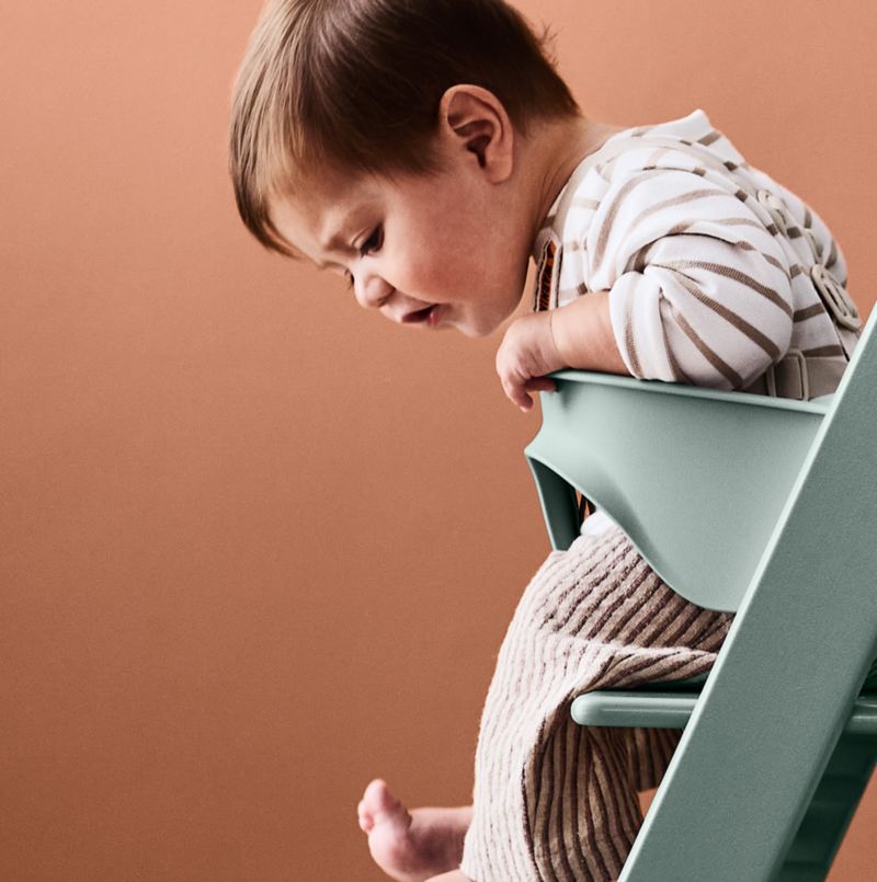 Stokke ® Tripp Trapp ® Complete Glacier Green Wood Baby High Chair with Glacier Green Cushion and Stokke Tray - image 1 of 3