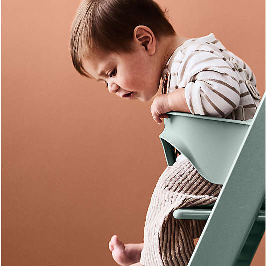 Stokke ® Tripp Trapp ® Complete Glacier Green Wood Baby High Chair with Glacier Green Cushion and Stokke Tray