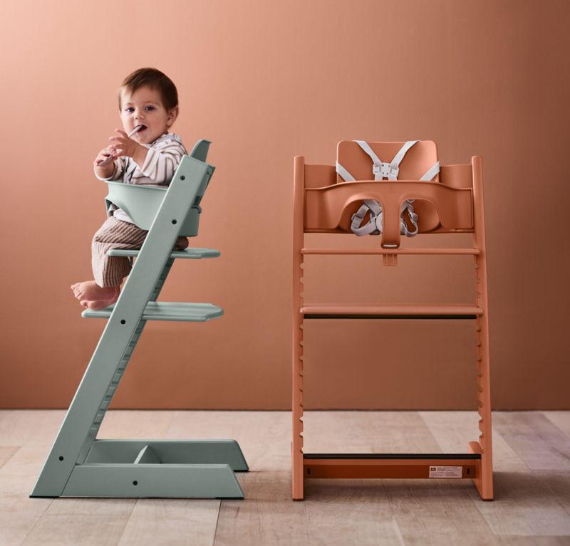 Stokke ® Tripp Trapp ® Complete Terracotta Wood Baby High Chair with Terracotta Cushion and Stokke Tray - image 1 of 2