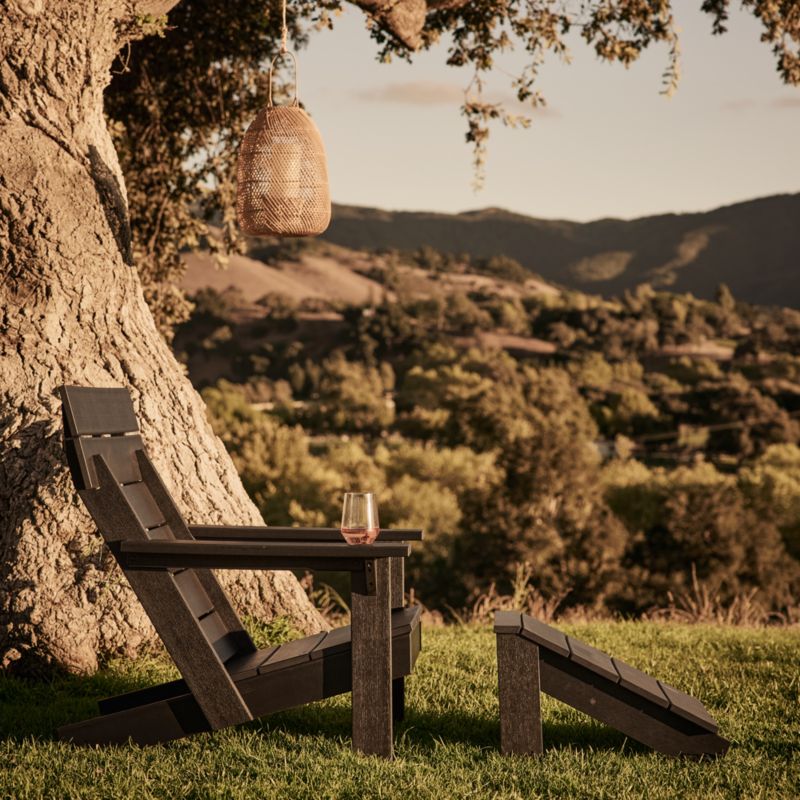 Takagi Black Recycled Outdoor Adirondack Chair - image 2 of 8