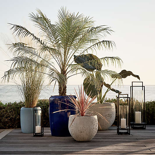 Messina White Textured Indoor/Outdoor Planters