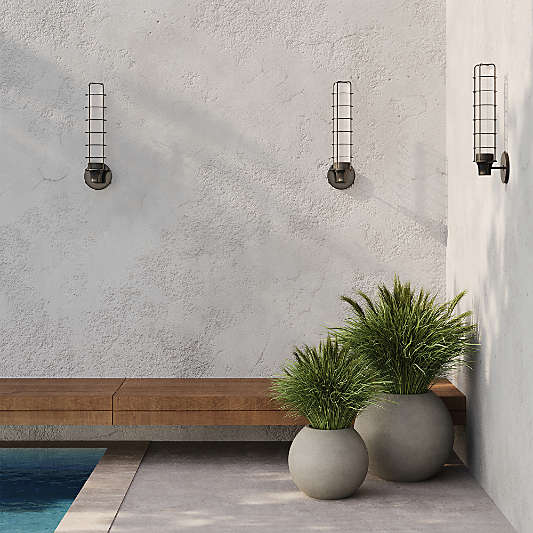Fairfax Tall Black Metal Indoor/Outdoor Wall Sconce Light