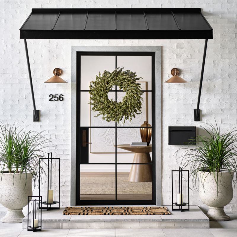 Black-Coated Modern Wall-Mount Mailbox