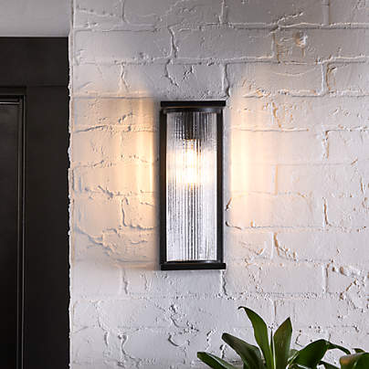 Soleil Black Indoor/Outdoor Wall Sconce Light