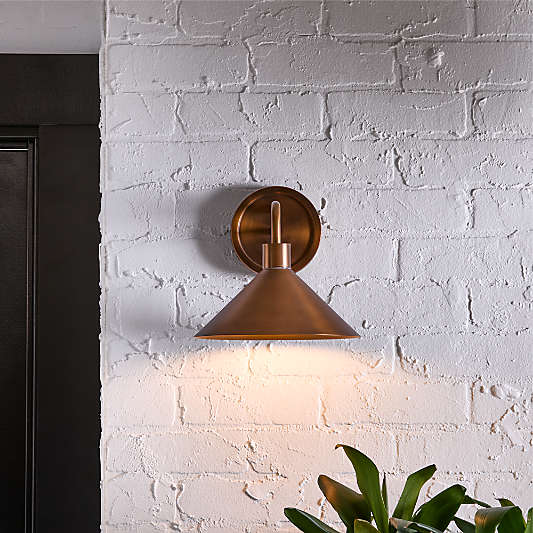 Andre Brass Indoor/Outdoor Wall Sconce Light