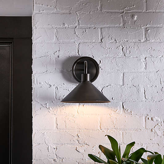Andre Gunmetal Black Indoor/Outdoor Wall Sconce Light