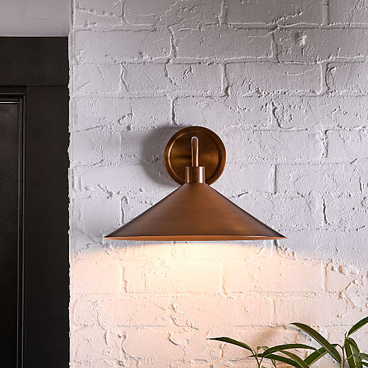 Andre Large Brass Indoor/Outdoor Wall Sconce Light