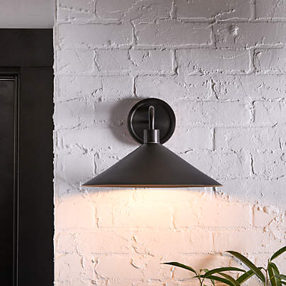 Andre Large Black Indoor/Outdoor Wall Sconce Light