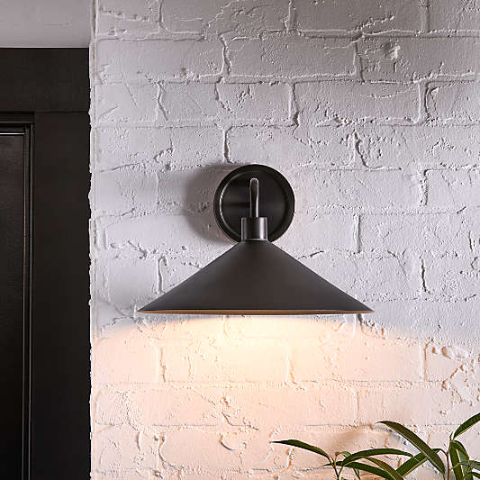 Andre Large Gunmetal Black Indoor/Outdoor Wall Sconce Light Set of 2