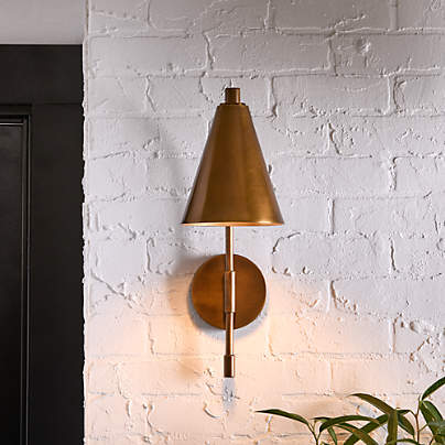 Lisse Brass Indoor/Outdoor Wall Sconce Light